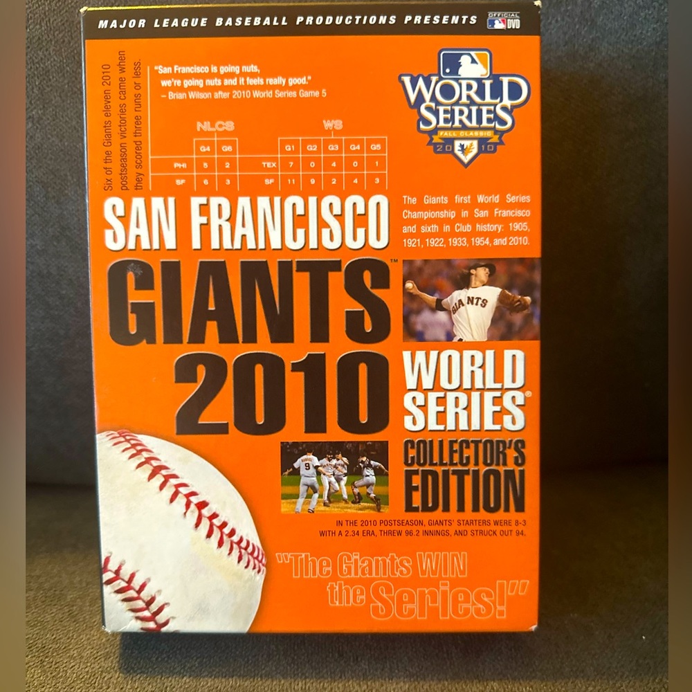 2010 San Francisco Giants World Series Commemorative DVD set!